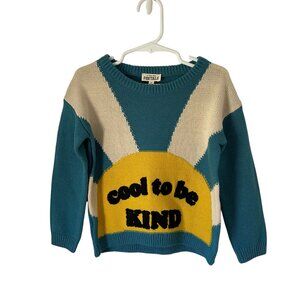 Teal and Yellow Graphic Sweater